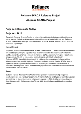 Reliance SCADA Referans Projesi Akçansa SCADA
