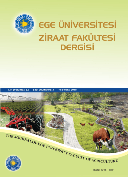 Ziraat Fakültesi Dergisi 52, (3) 2015 : ISSN 1018