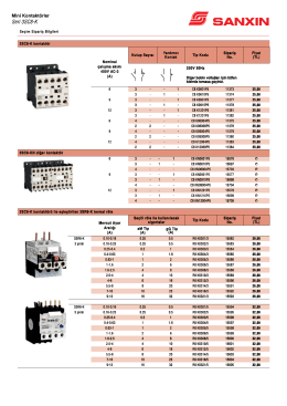 3SC8-K kontaktör Nominal çalışma akımı 400V AC