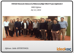 SMED Eğitimi26/12/2014-Bursa