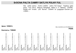 SrOCNA PALTA CAMRY SATLYK POLNY FUL