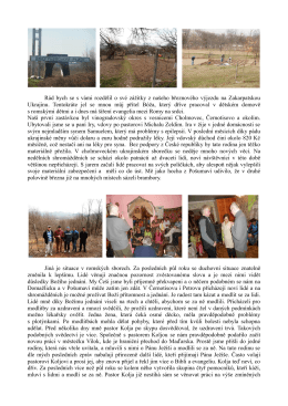 Zpráva z výjezdu na Ukrajinu - březen 2015