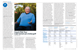Czech PGA Tour a její význam pro český golf