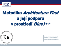 Metodika Architecture First a její podpora v prostředí BlueJ++