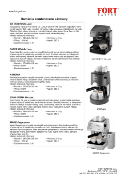 Domácí a kombinované kávovary - FORT