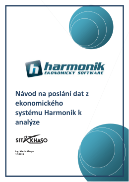Návod na poslání dat z ekonomického systému Harmonik k analýze