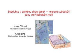 Subdukce v systému dvou desek − migrace subdukční zóny ve