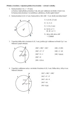 Přímka a kružnice, vzájemná poloha dvou kružnic – vybrané