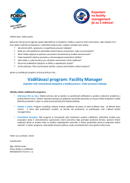 Vzdělávací program: Facility Manager