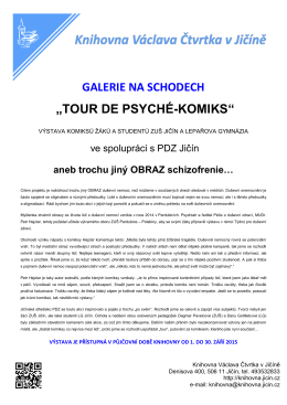 „TOUR DE PSYCHÉ-KOMIKS“ - Knihovna Václava Čtvrtka Jičín