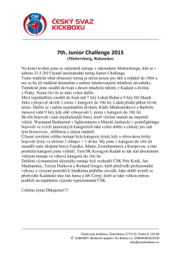 7th. Junior Challenge 2015