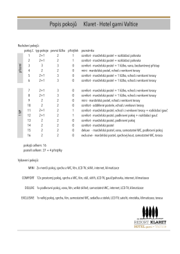 Rozpis pokojů ke stažení v pdf.