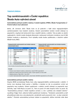 Top zaměstnavatelé v České republice: Škoda Auto