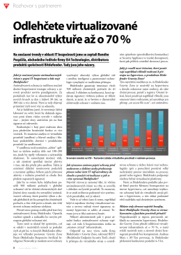 Odlehčete virtualizované infrastruktuře až o 70 %