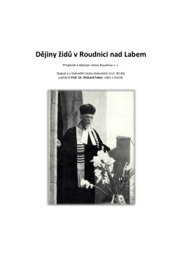 Dějiny Židů v Roudnici nad Labem (rabín Feder)