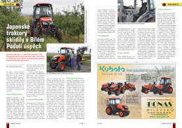 Japonské traktory sklidily v Bílém Podolí úspěch