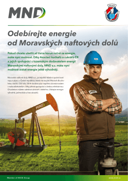 MND - odebírejte energie od Moravských naftových dolů