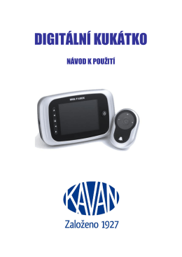 Digitální kukátko návod - Bezpečnostní dveře Kavan