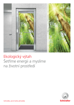 Ekologický výtah - brožura