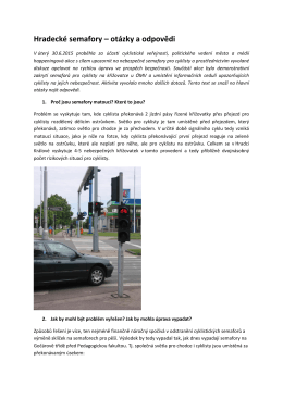 Hradecké semafory – otázky a odpovědi