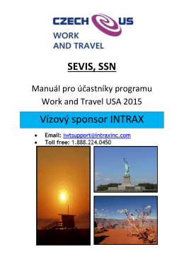 SEVIS, SSN Vízový sponsor INTRAX - Czech-us