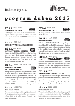 program duben 2015