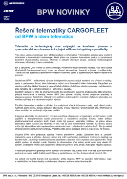 Řešení telematiky Cargofleet od BPW a idem telematics