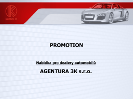 Promotion nabídka pro dealery automobilů
