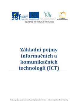 01 Základní pojmy informačních a komunikačních technologií (ICT)