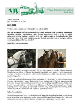 Mezinárodní výstava koní v Lysé nad Labem