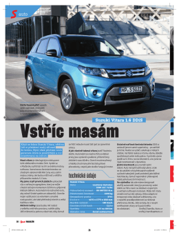 Vstříc masám - Suzuki Vitara 1.6 DDiS (Sport magazín 27. 3. 2015)