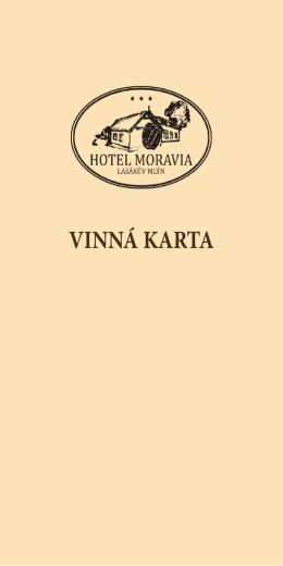 VINNÁ KARTA - Hotel Moravia