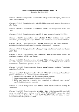 Usnesení ze zasedání zastupitelstva obce Slatina č. 4 konaného