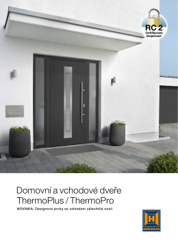 Domovní a vchodové dveře ThermoPlus / ThermoPro