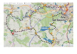 Mapa a itinerář pro cyklisty