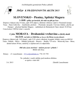 SLOVENSKO– Pieniny, Spišská Magura Cyklo MORAVA