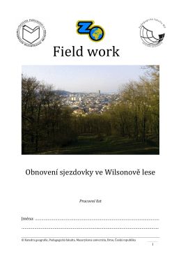 Fieldwork Obnovení sjezdovky