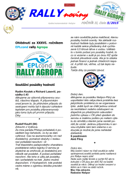 RALLYnoviny - Rally AGROPA