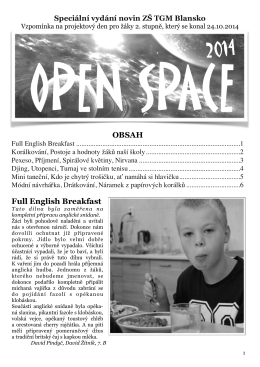 Školní noviny – Open Space 2014