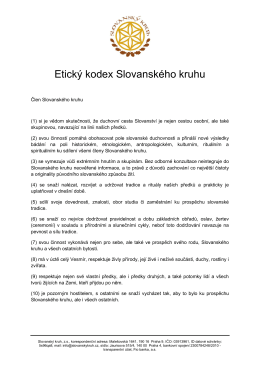 Etický kodex Slovanského kruhu