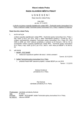 usnesení č. 2601 z 27. 10. 2015