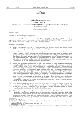 NAŘÍZENÍ KOMISE (EU) 2015/ 174 - ze dne 5. února 2015,