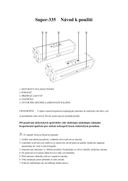 Super-335 Laminator Instruction Manual