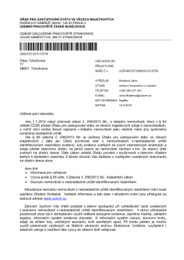 ČJ: UZSVM/CST/3366/2015-CSTM