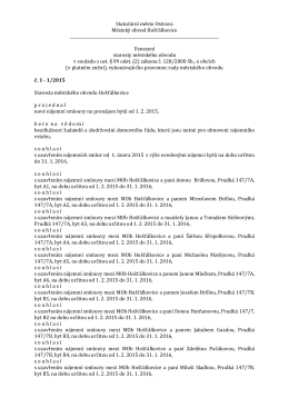 Usnesení starosty 1/2015