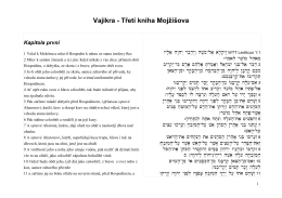 Vajikra - Třetí kniha Mojžíšova