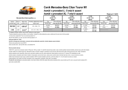 Ceník Mercedes-Benz Citan Tourer M1 kombi v provedení L: 5 míst