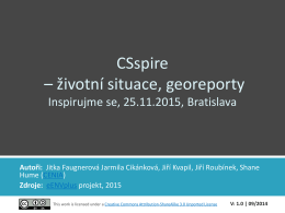 životní situace, georeporty - Konferencia Inspirujme se... 2015