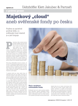 Majetkový „cloud“ aneb svěře nské fondy po česku