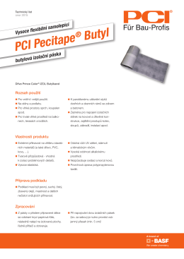 Vysoce flexibilní samolepicí PCI Pecitape ® Butyl